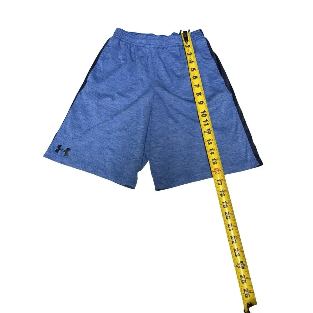 Under Armour HeatGear Youth Medium Blue Athletic Training Shorts Boys YMD Loose